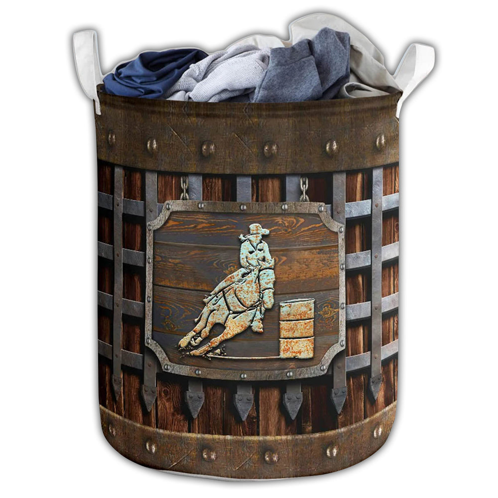 Horse Riding Vintage Style - Laundry Basket - Owls Matrix LTD