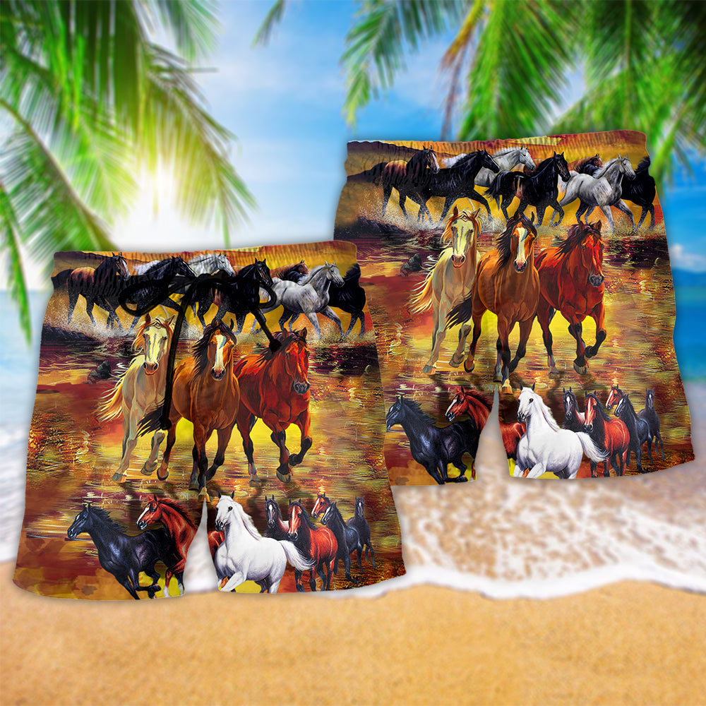 Horse Running Classic Style – Beach Short