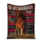 Horse Daughter Gift 50 x 60 Inch Flannel Blanket For Cozy Bedroom And Sofa Decor