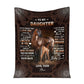 Horse To My Daughter Love Your Mom 50 x 60 Inch Flannel Blanket For Cozy Bedroom And Sofa Decor