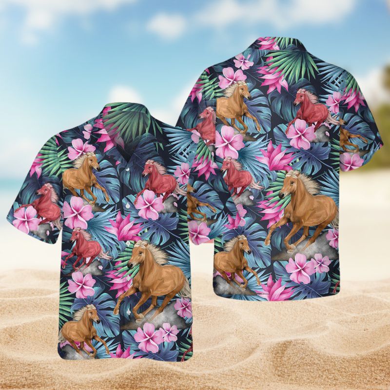 Horse Tropical Summer Vibes Edition – Hawaiian Shirt