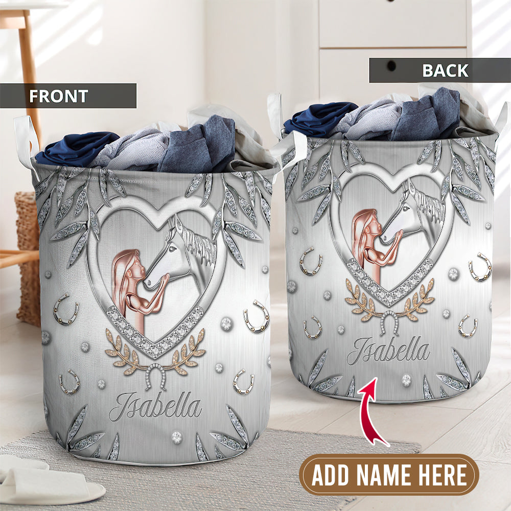 Horse advice cool personalized - Laundry basket - LAUB07TNH240222-Owls Matrix