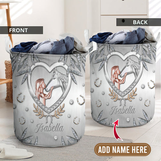 Horse advice cool personalized - Laundry basket - LAUB07TNH240222-Owls Matrix