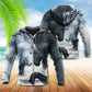Horse Black And White Style - 3D Hoodie
