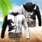 Horse Black White Elegant Style - 3D Hoodie4