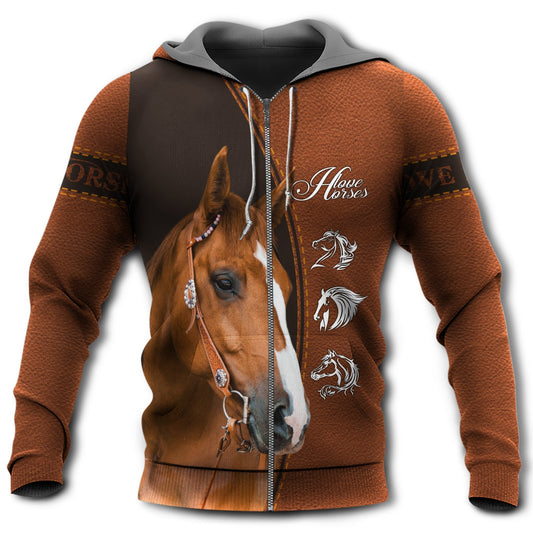 Horse Cool Strong Love Style - 3D Hoodie