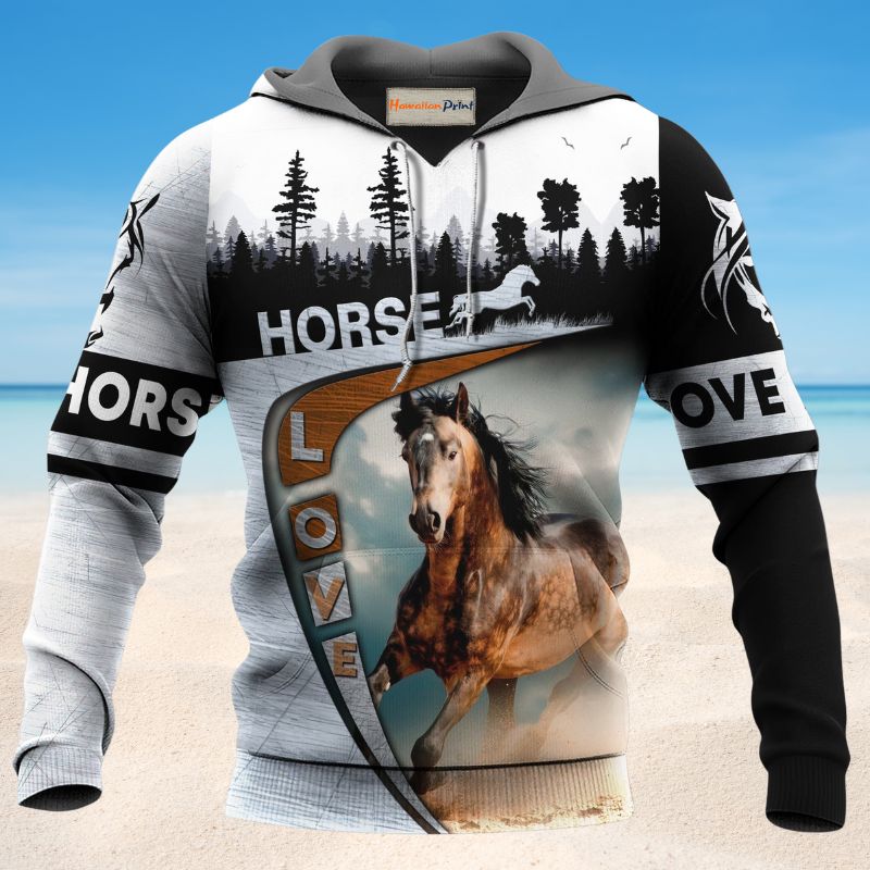 Horse Love Black Forest Style - 3D Hoodie