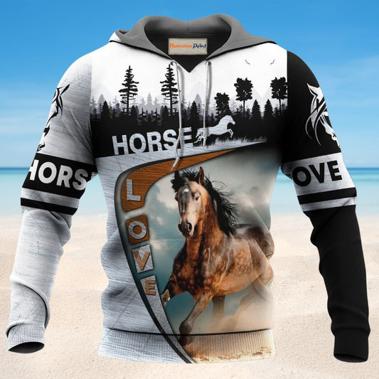 Horse Love Black Forest Style - 3D Hoodie