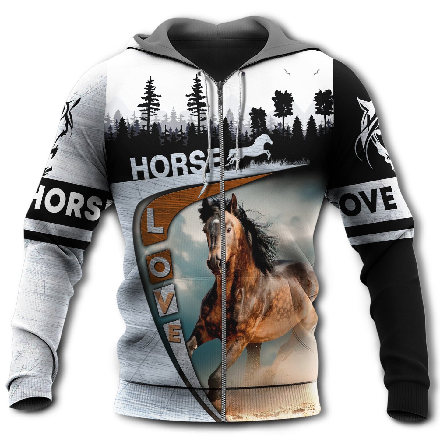 Horse Love Black Forest Style - 3D Hoodie2