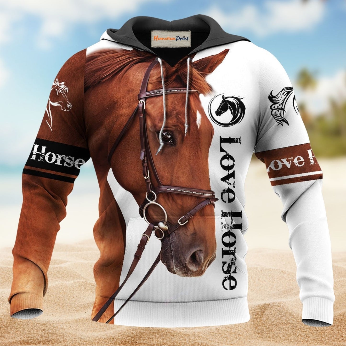 Horse Love Brown Horse Style - 3D Hoodie
