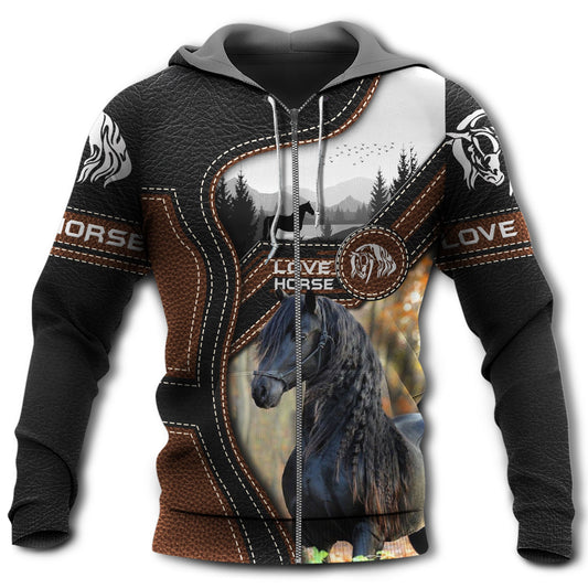 Horse Love Forest Style - 3D Hoodie