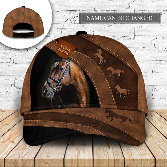 Horse Lover Leather Personalized – Classic Cap