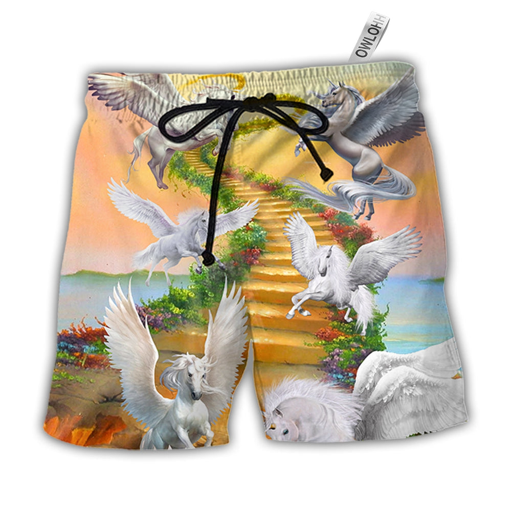 Beach Short / Adults / S Horse Paradise Dream Style - Beach Short - Owls Matrix LTD