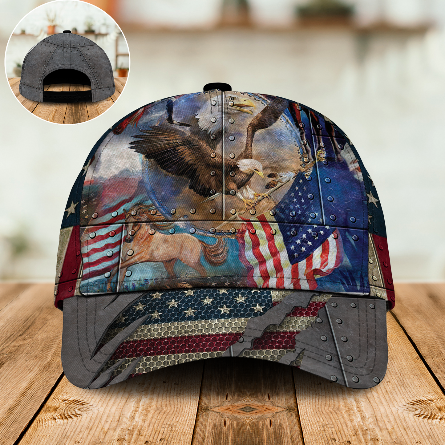 Horse Eagle Patriotic America – Classic Cap