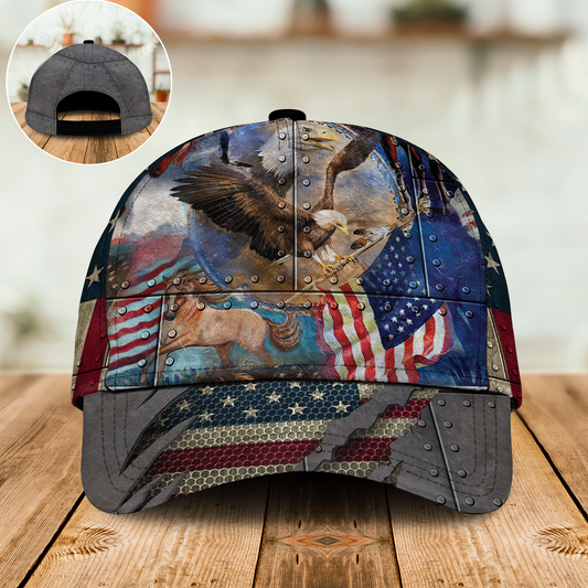 Horse Eagle Patriotic America – Classic Cap