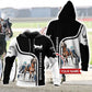 Horse Racing Black White Personalized - 3D Hoodie3