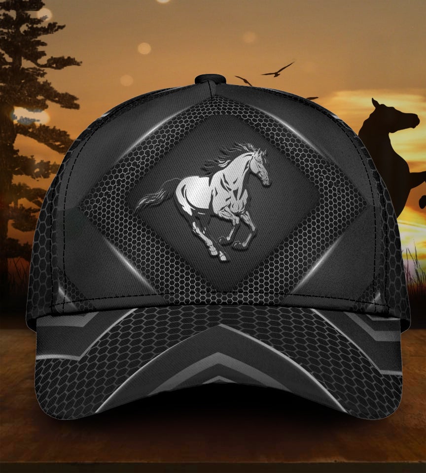 Horse Carbon Modern Equestrian Style – Classic Cap