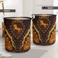 Horse Pattern Wood Royal - Laundry Basket - Owls Matrix LTD