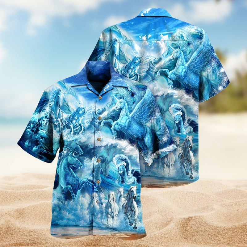 Horses Run To The Sea Free The Soul Limited Edition – Hawaiian Shirt