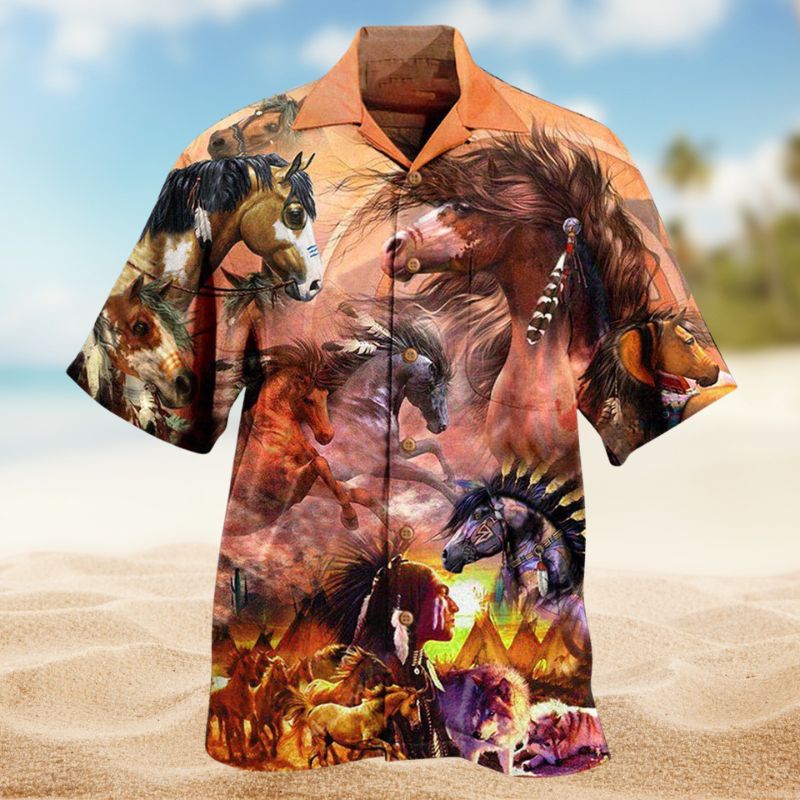 Horses Spirit Native American Edition – Hawaiian Shirt