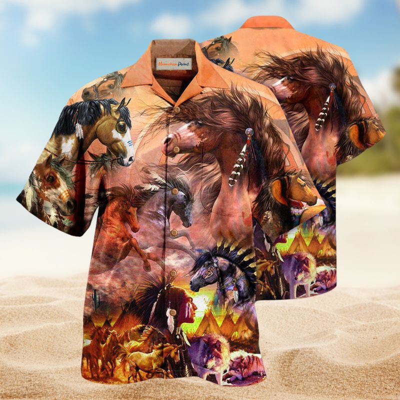 Horses Spirit Native American Edition – Hawaiian Shirt