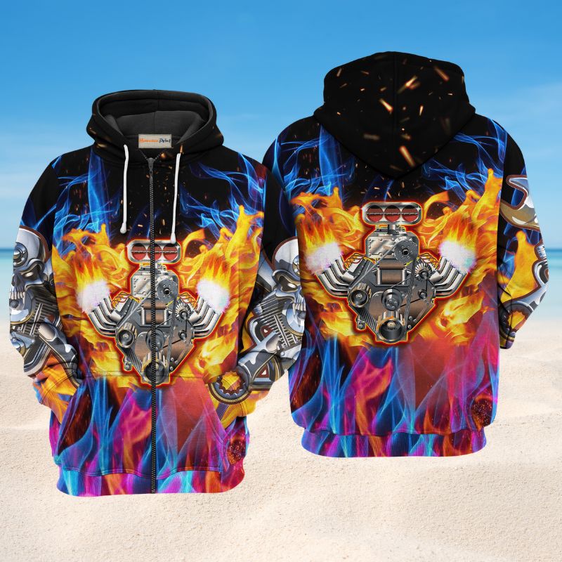 Hot Rod Classic Art – 3D Hoodie