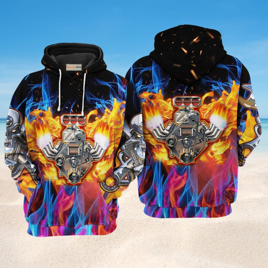 Hot Rod Classic Art – 3D Hoodie