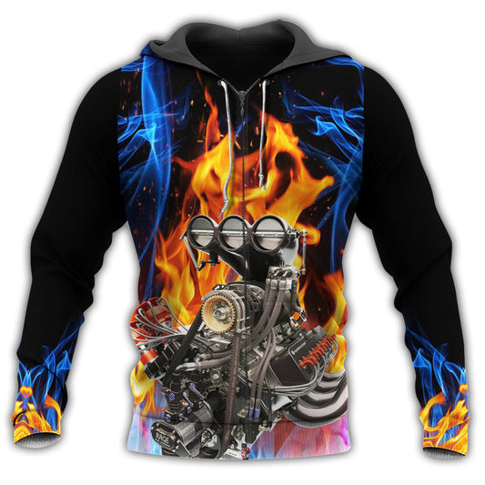 Hot Rod Fire Power Style - 3D Hoodie
