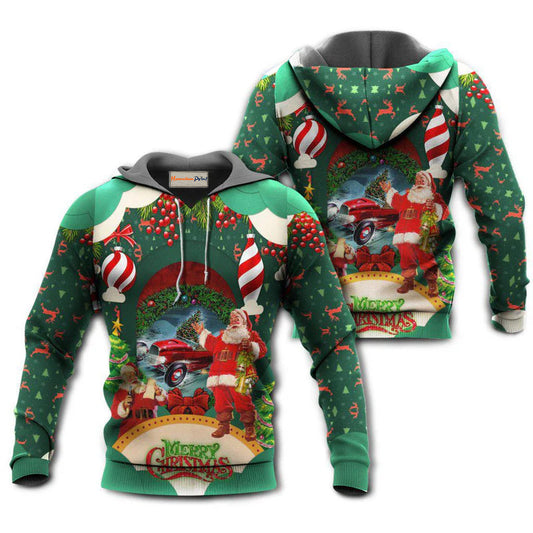 Hot Rod Merry Christmas Art – 3D Hoodie