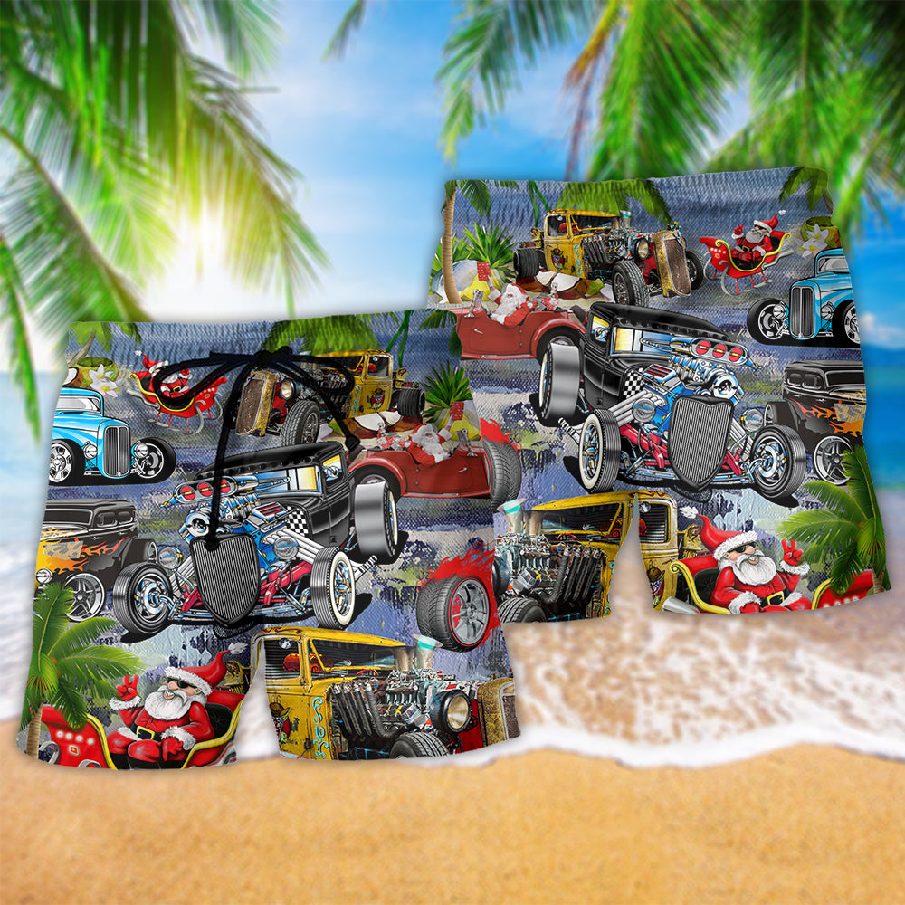 Hot Rod Holiday Ride Classic Art – Beach Short