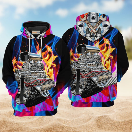 Hot Rod So Cool So Fire - 3D Hoodie