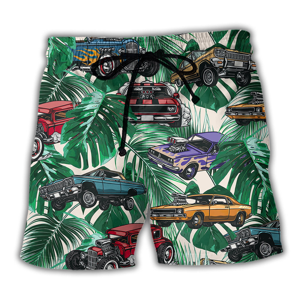 Hot Rod Tropical Leaf Style – Beach Short