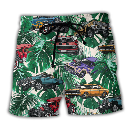 Hot Rod Tropical Leaf Style – Beach Short