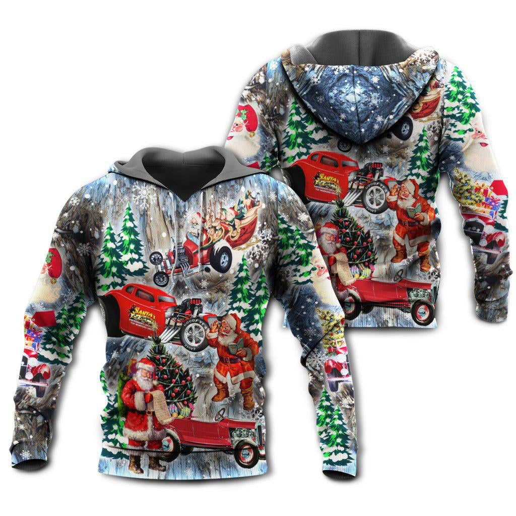 Hot Rod Christmas Love Snow - 3D Hoodie