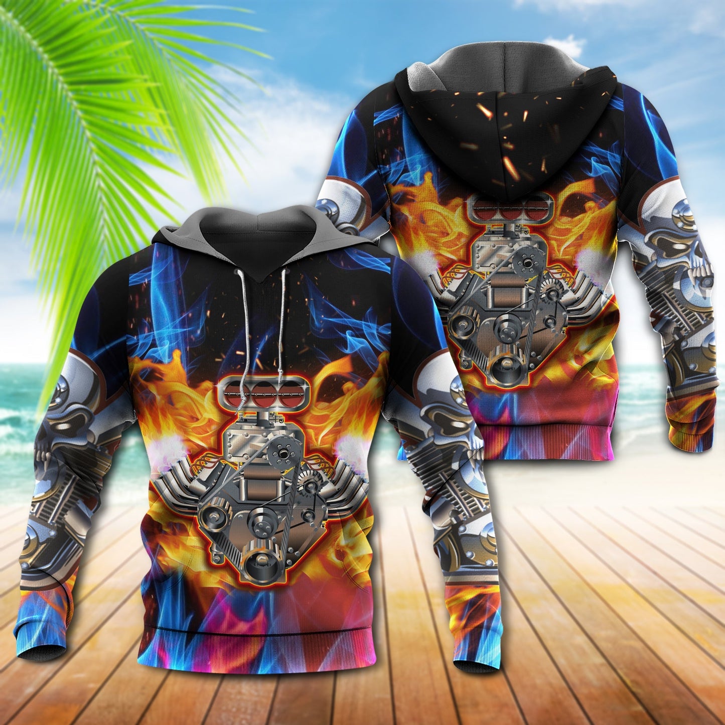 Hot Rod Fire Power Style - 3D Hoodie