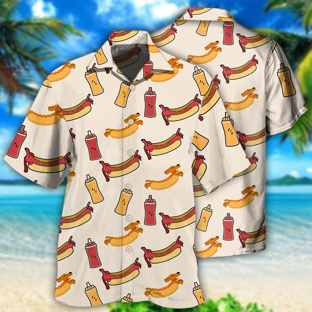 Funny Hot Dog Food Art – Hawaiian Shirt