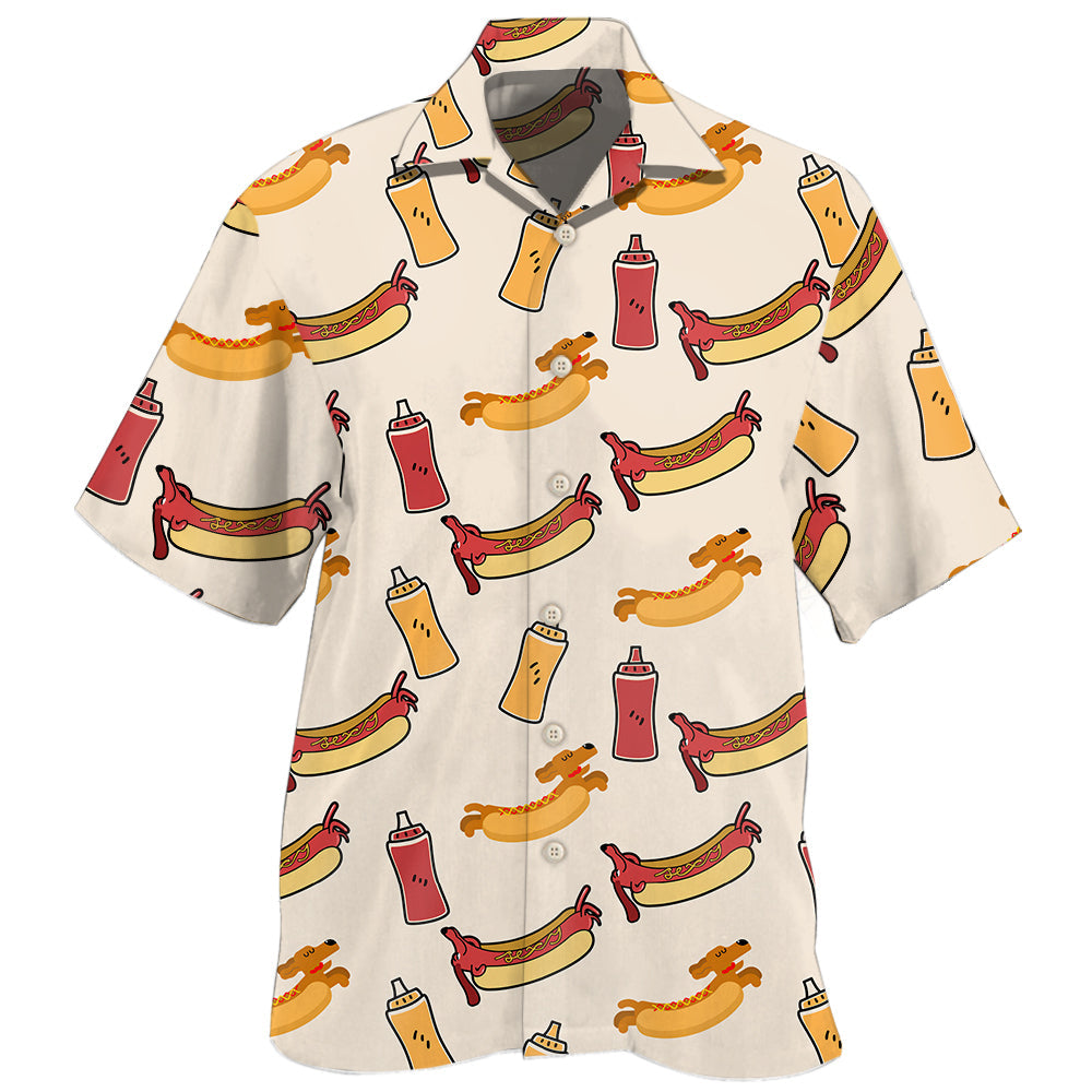 Funny Hot Dog Food Art – Hawaiian Shirt