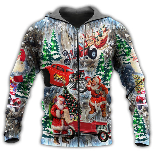 Hot Rod Christmas Love Snow - 3D Hoodie