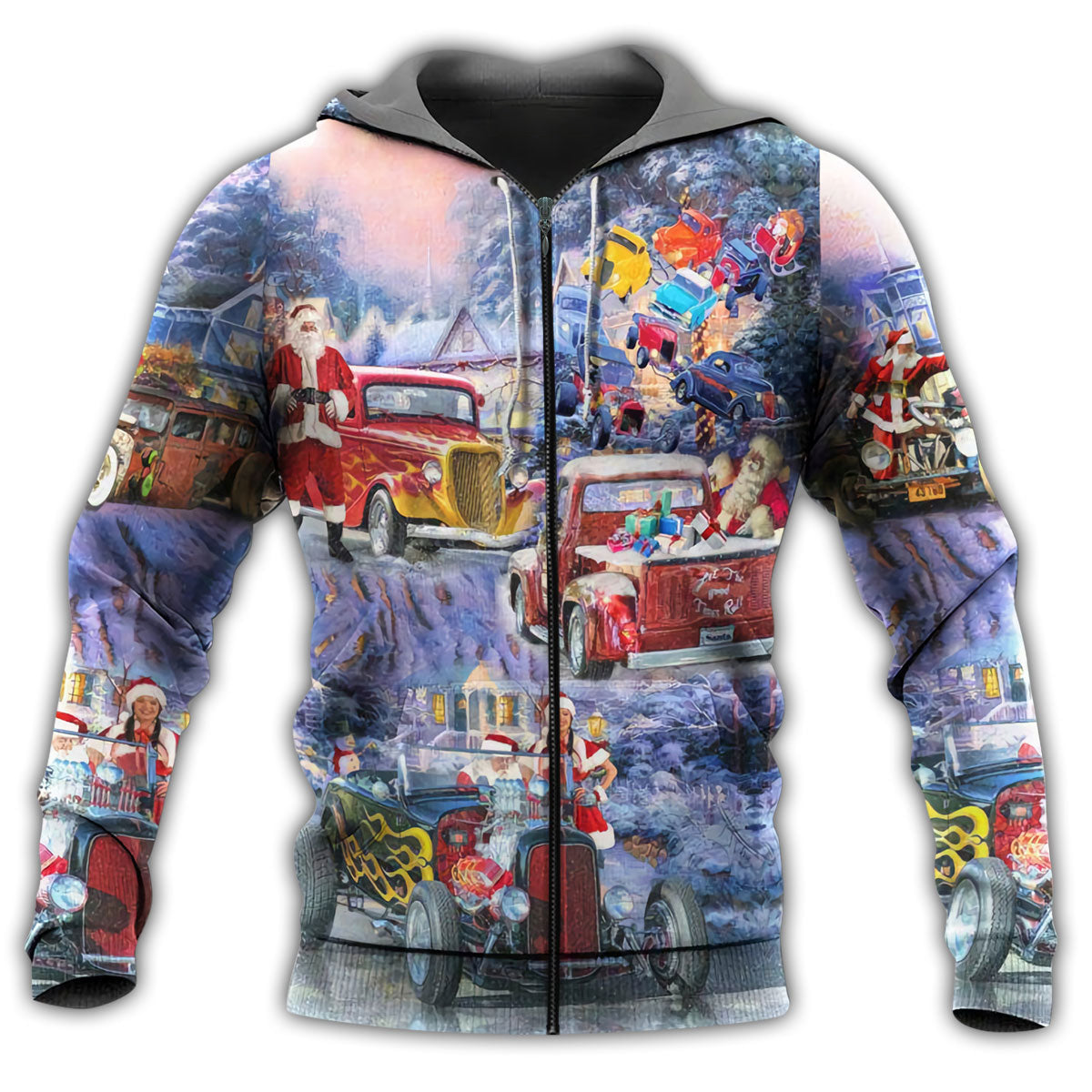 Hot Rod Merry Christmas Style - 3D Hoodie
