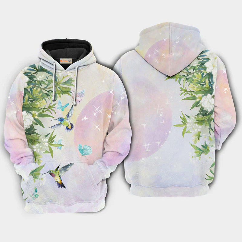 Hummingbird Flowers Sunshine - 3D Hoodie
