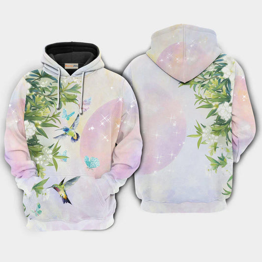 Hummingbird Flowers Sunshine - 3D Hoodie
