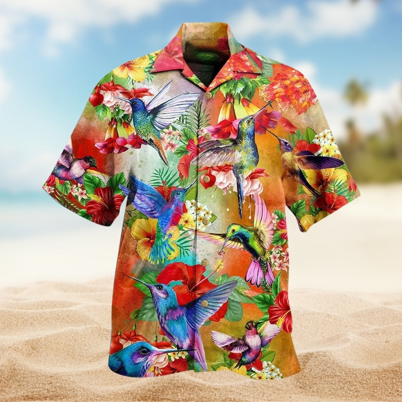 Hummingbird Love Flowers Limited Edition – Hawaiian Shirt