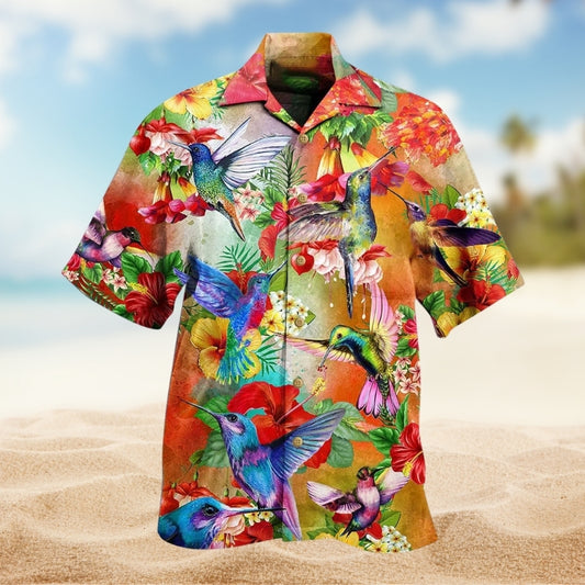 Hummingbird Love Flowers Limited Edition – Hawaiian Shirt