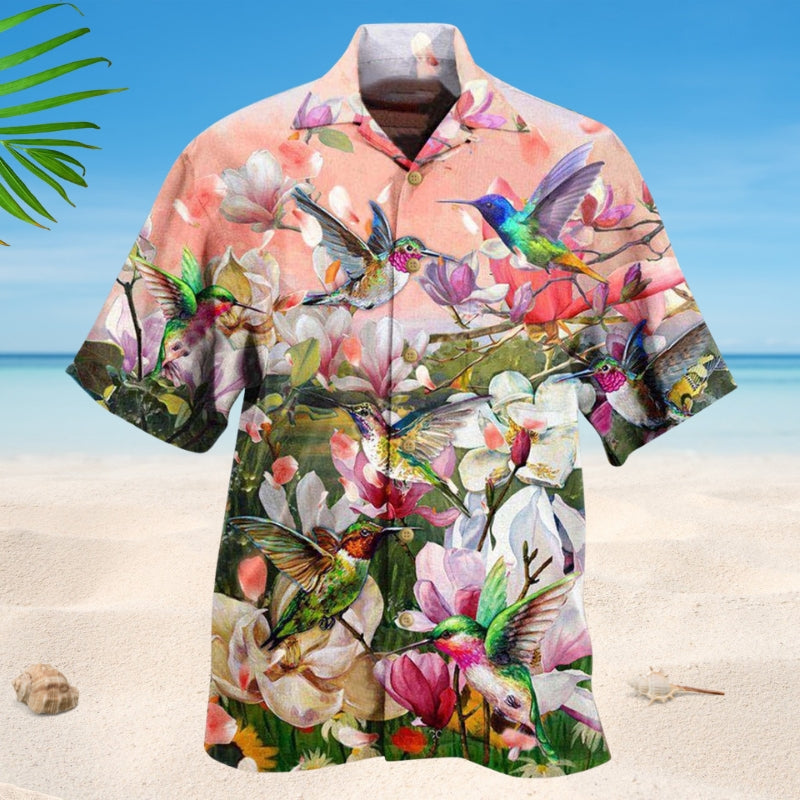 Hummingbird Twinkle Crystal Style – Hawaiian Shirt