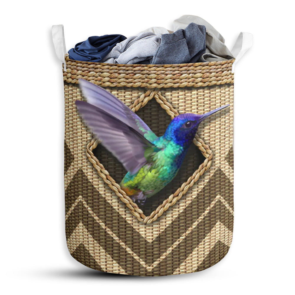 Hummingbird Wickerwork Hole - Laundry Basket - Owls Matrix LTD