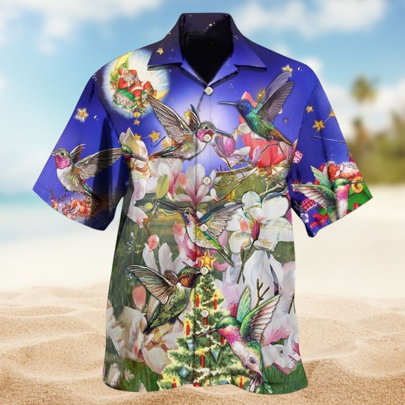 Hummingbird Blooming Magnolia Christmas – Hawaiian Shirt