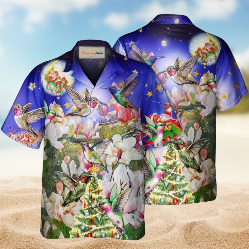 Hummingbird Blooming Magnolia Christmas – Hawaiian Shirt