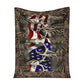 Hunting American Hunters 50 x 60 Inch Flannel Blanket For Cozy Bedroom And Sofa Decor