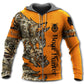 Hunting Boar Legend Orange Style - 3D Hoodie