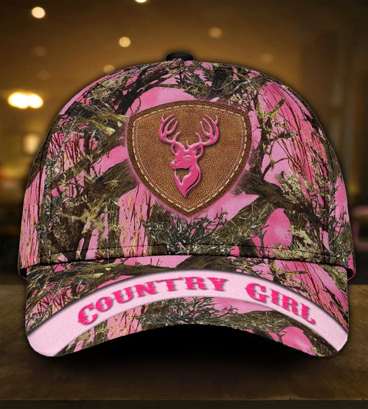 Hunting Country Girl Pink Camo – Classic Cap